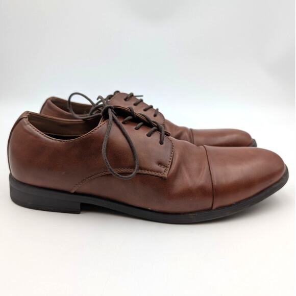 Call It Spring Derby Mens Leather Formal Shoes Lace-Up Brown Size US9 EU42 - Picture 3 of 10
